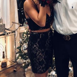 Two piece homecoming/prom dress